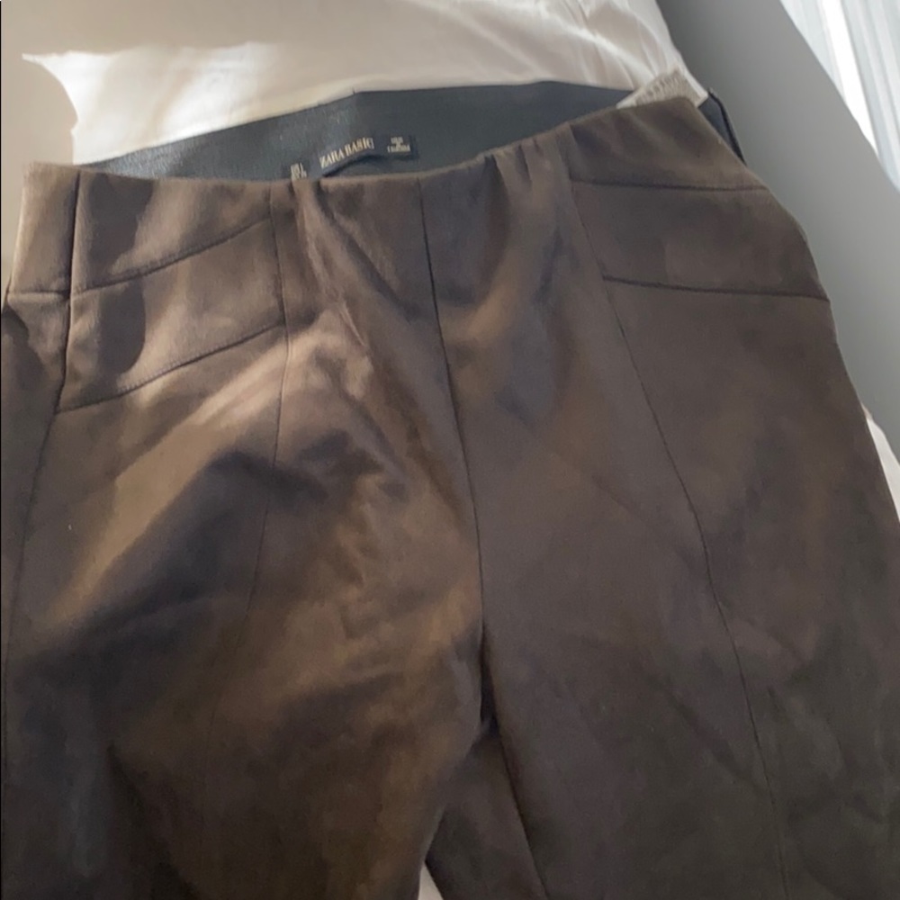 Suede leggings dress pants